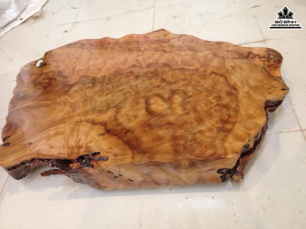 Mặt Bàn Trà Nguyên Khối Gỗ Nu Xá Xị Ngang  80 Rộng 55 Dày 9 (cm)BX21 5