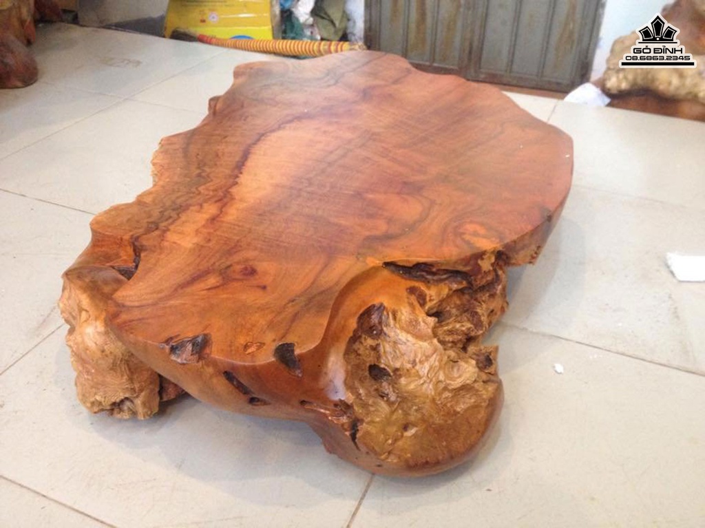 Mặt Bàn Trà Nguyên Khối Gỗ Xá Xị Dài 84 Rộng 50 Dày 12 (cm)BX204 1