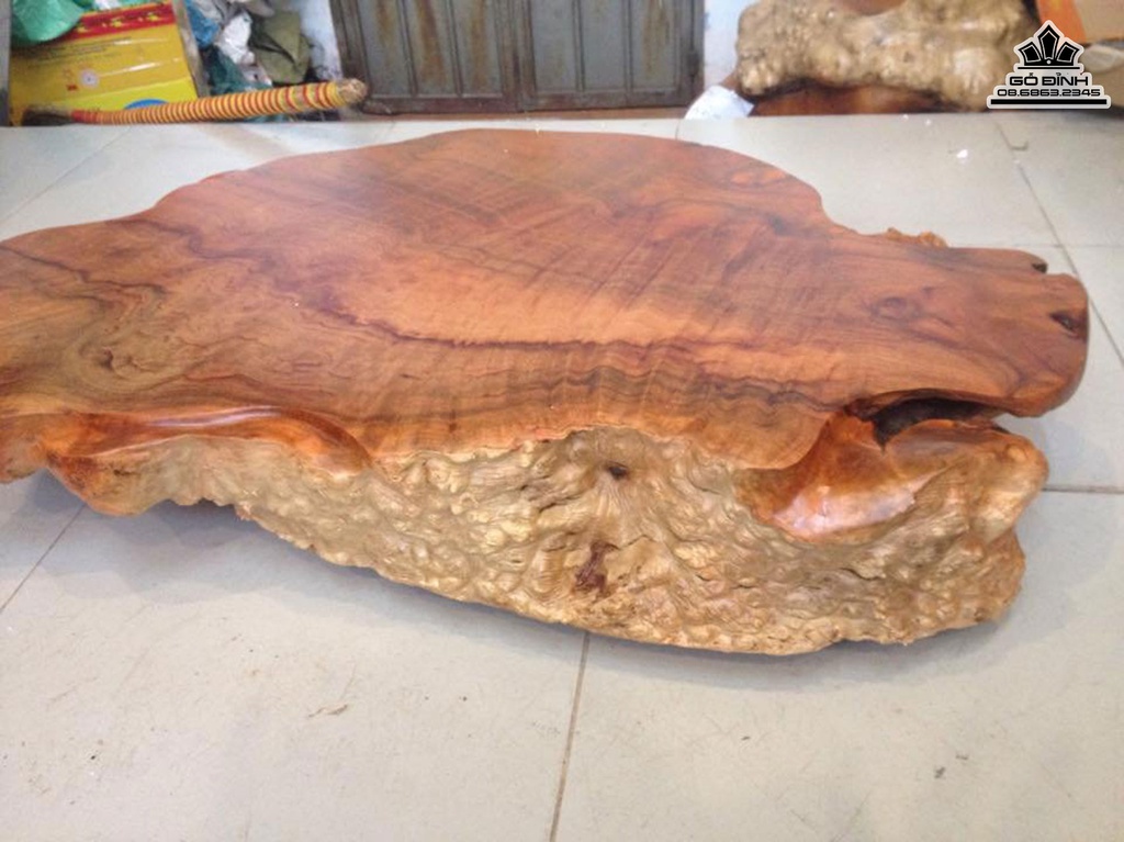 Mặt Bàn Trà Nguyên Khối Gỗ Xá Xị Dài 84 Rộng 50 Dày 12 (cm)BX204 2