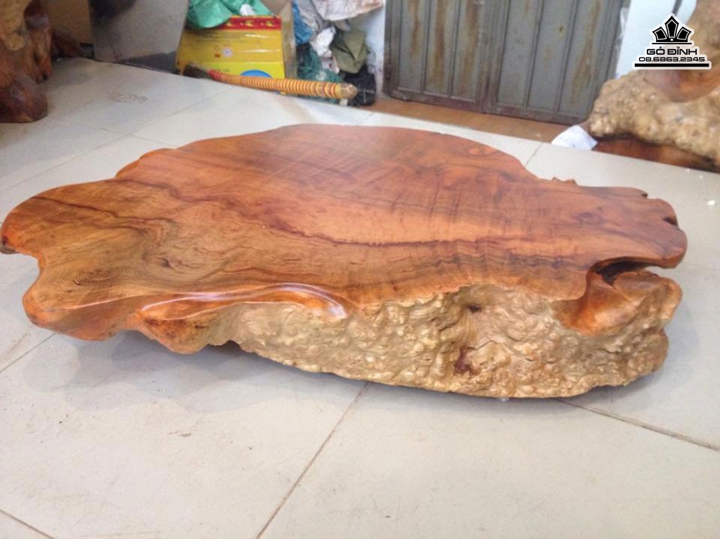 Mặt Bàn Trà Nguyên Khối Gỗ Xá Xị Dài 84 Rộng 50 Dày 12 (cm)BX204 5