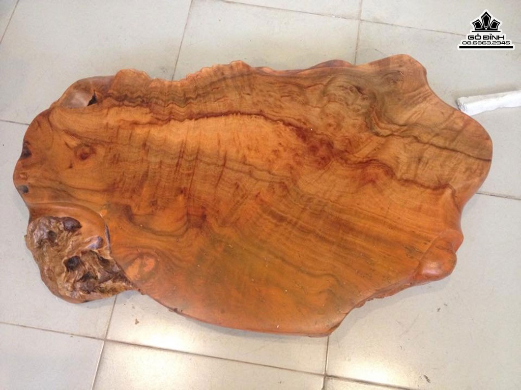 Mặt Bàn Trà Nguyên Khối Gỗ Xá Xị Dài 84 Rộng 50 Dày 12 (cm)BX2046