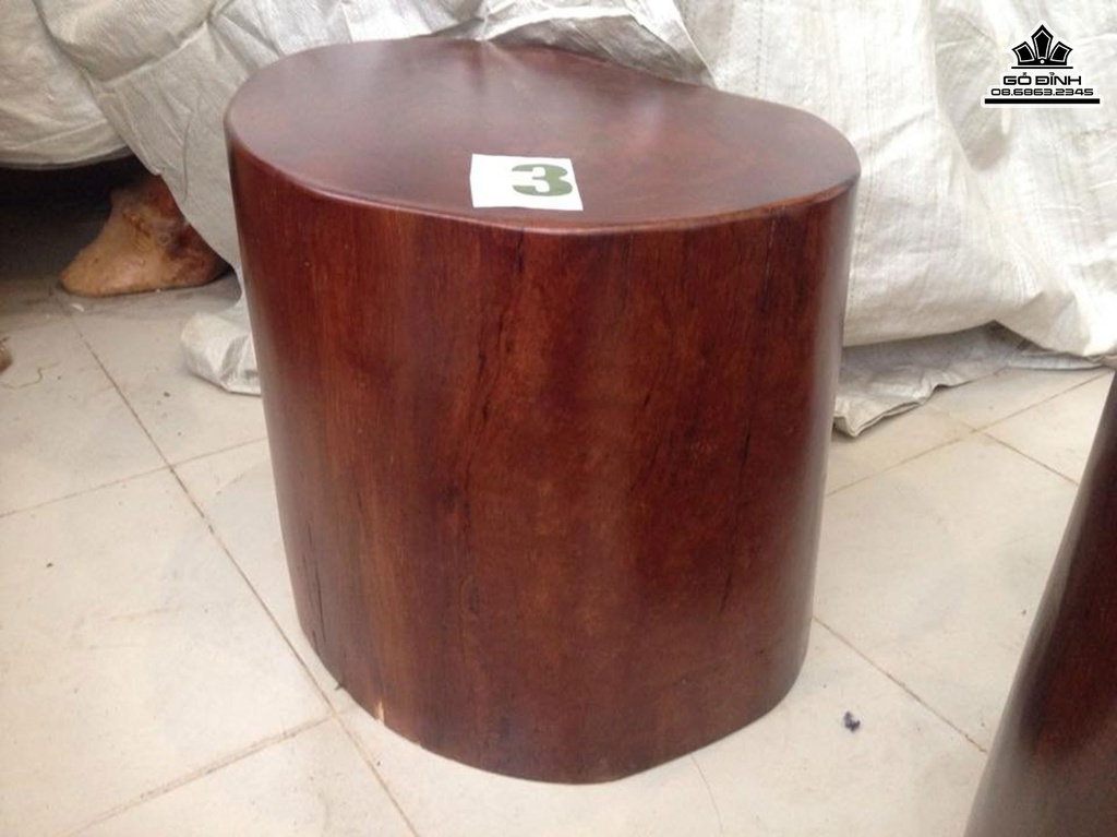 Bộ 6 Đôn Gỗ  Lim Đá Cao 42 Mặt 37-32 (cm)DL451 0