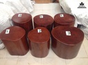 Bộ 6 Đôn Gỗ  Lim Đá Cao 42 Mặt 37-32 (cm)DL451 5