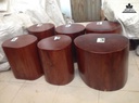 Bộ 6 Đôn Gỗ  Lim Đá Cao 42 Mặt 37-32 (cm)DL451 6