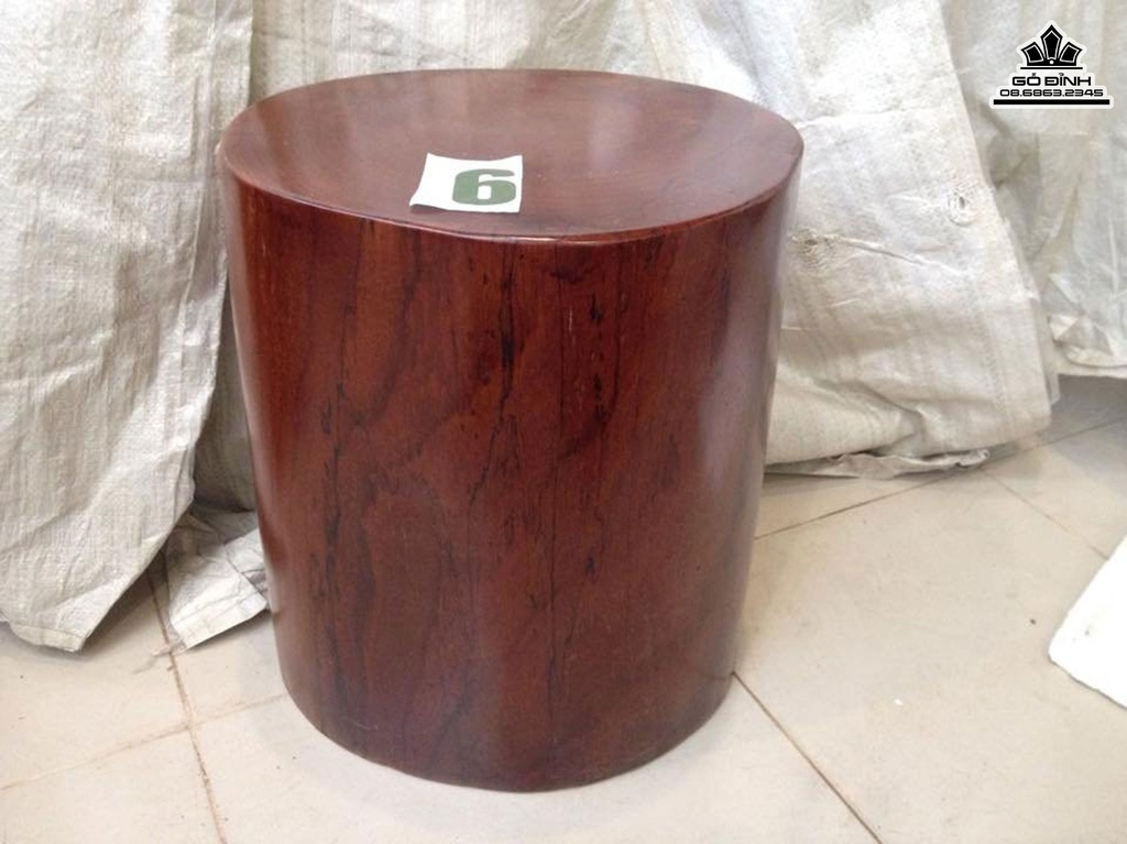 Bộ 6 Đôn Gỗ  Lim Đá Cao 42 Mặt 37-32 (cm)DL4518