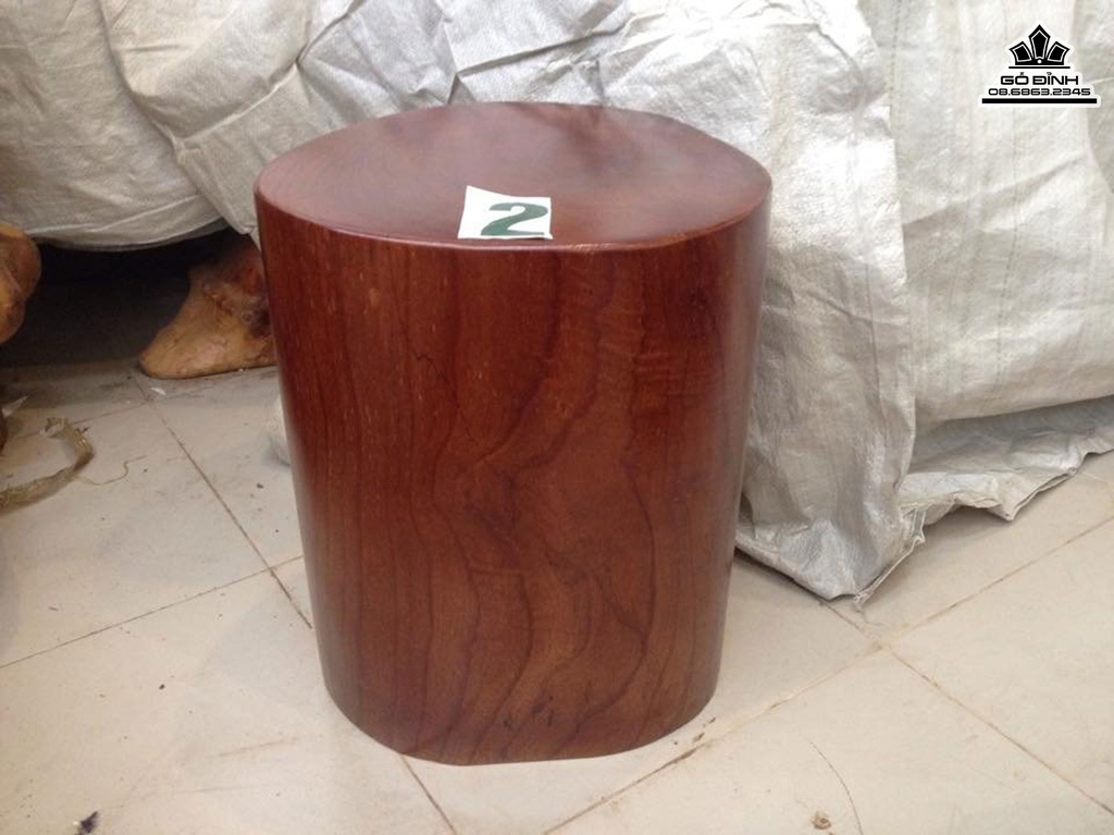 Bộ 6 Đôn Gỗ  Lim Đá Cao 42 Mặt 37-32 (cm)DL4519