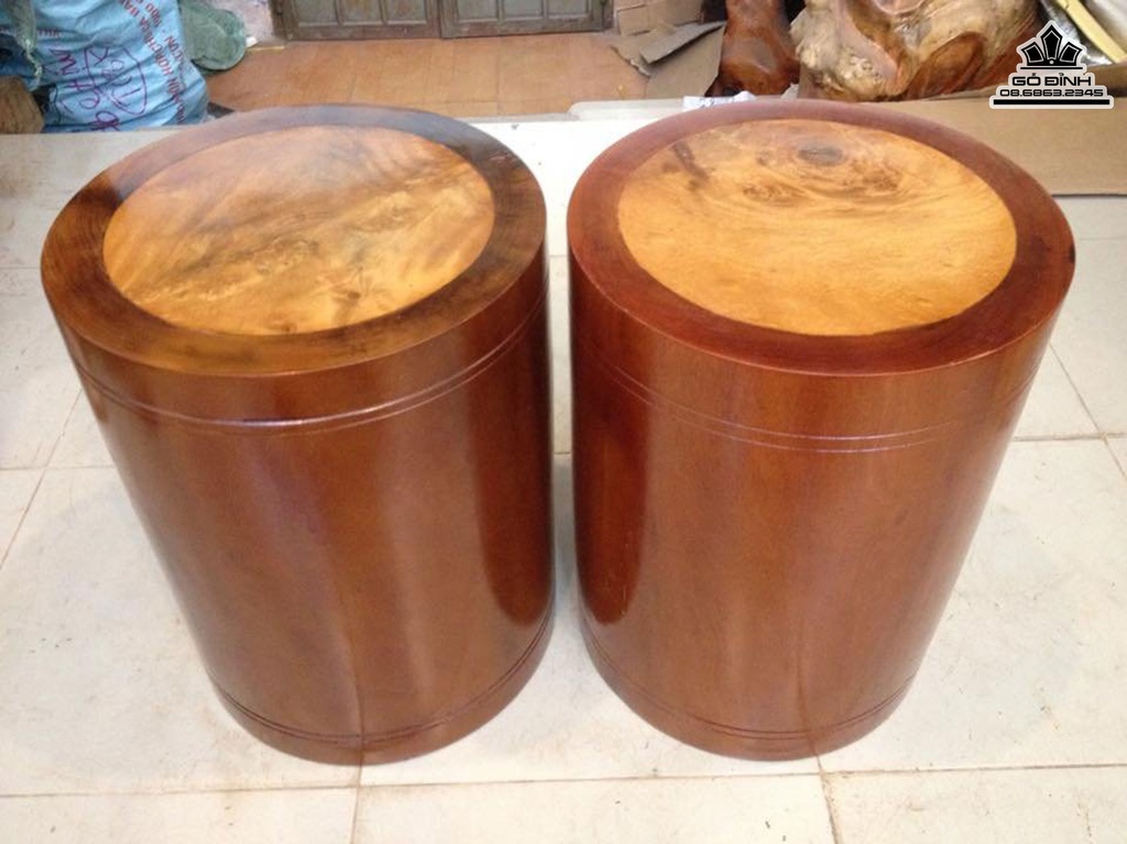 Cặp Đôn Gỗ Lim Cao 45 Mặt 34 (cm)DL165 5