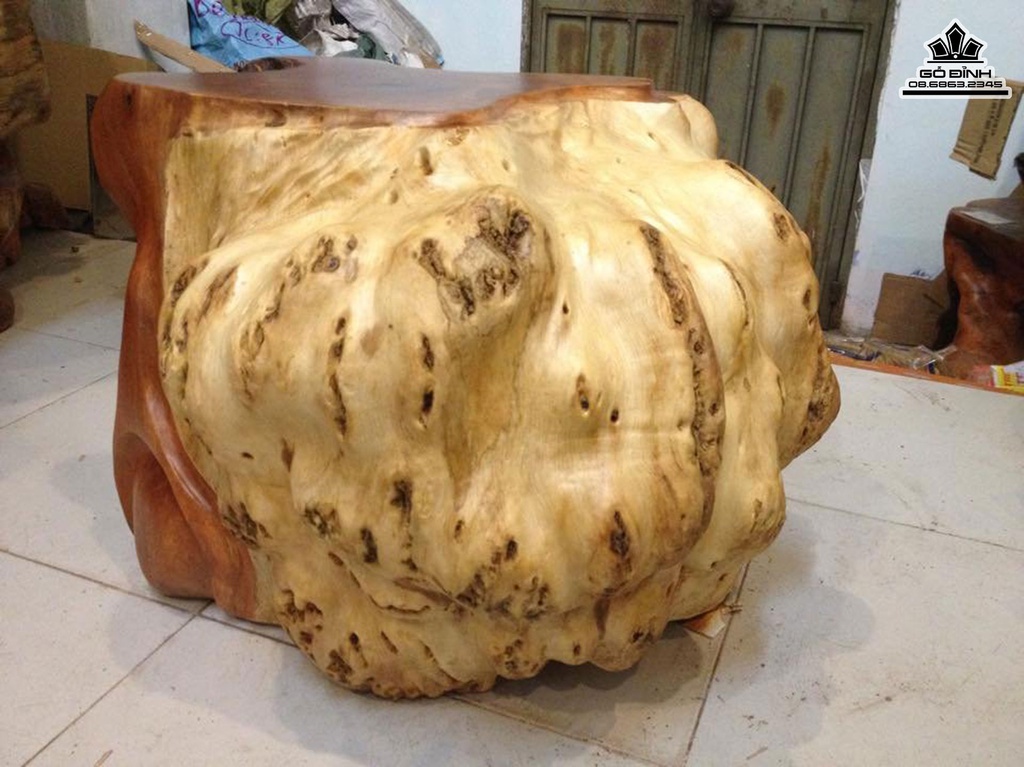 Đôn Gỗ Nguyên Khối Gỗ Gõ Cao 40 Ngang 60 Sâu 54 Mặt 42-36(cm)DC163 0