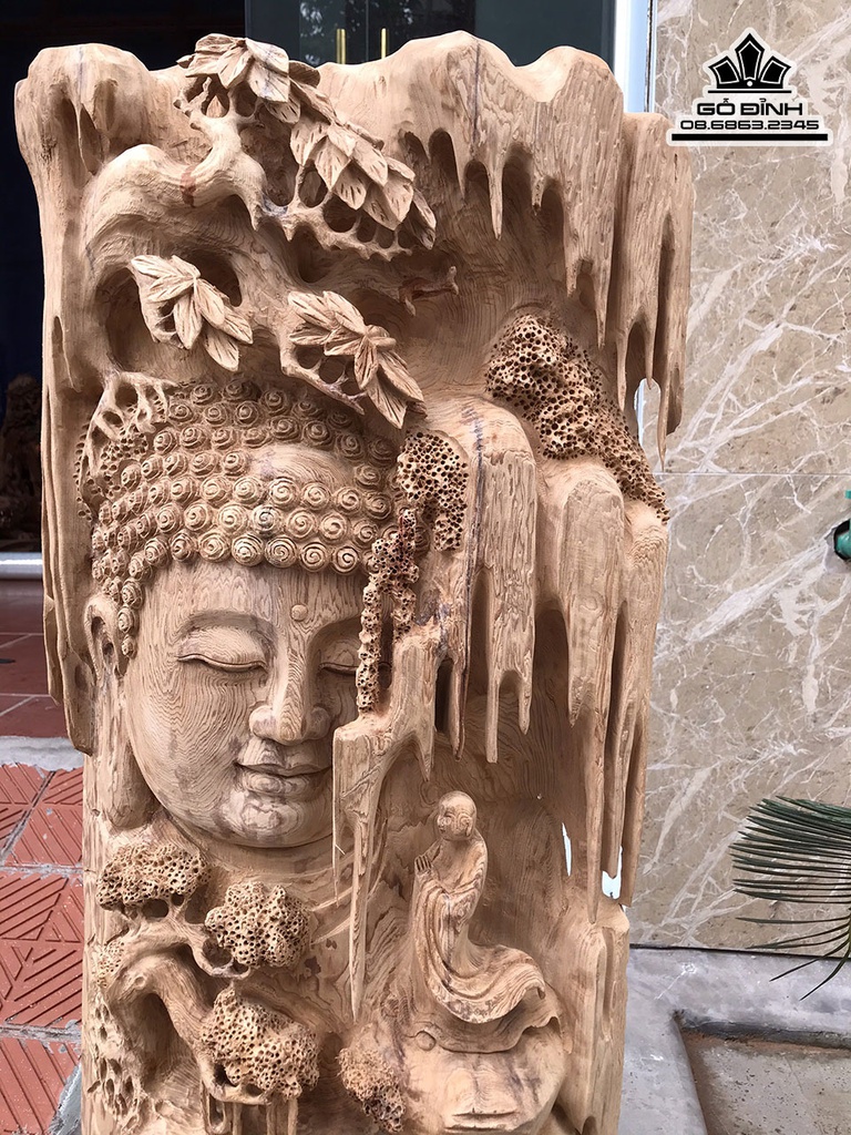 Tượng Diện Phật Gỗ Ngọc Am Cao 87 Ngang 47 Sâu 18 (cm) 0