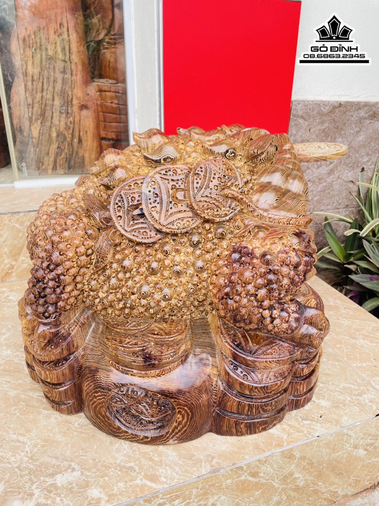 Tượng Cóc Gỗ Mun Cao 38 Ngang 50 Sâu 46 (cm) 1