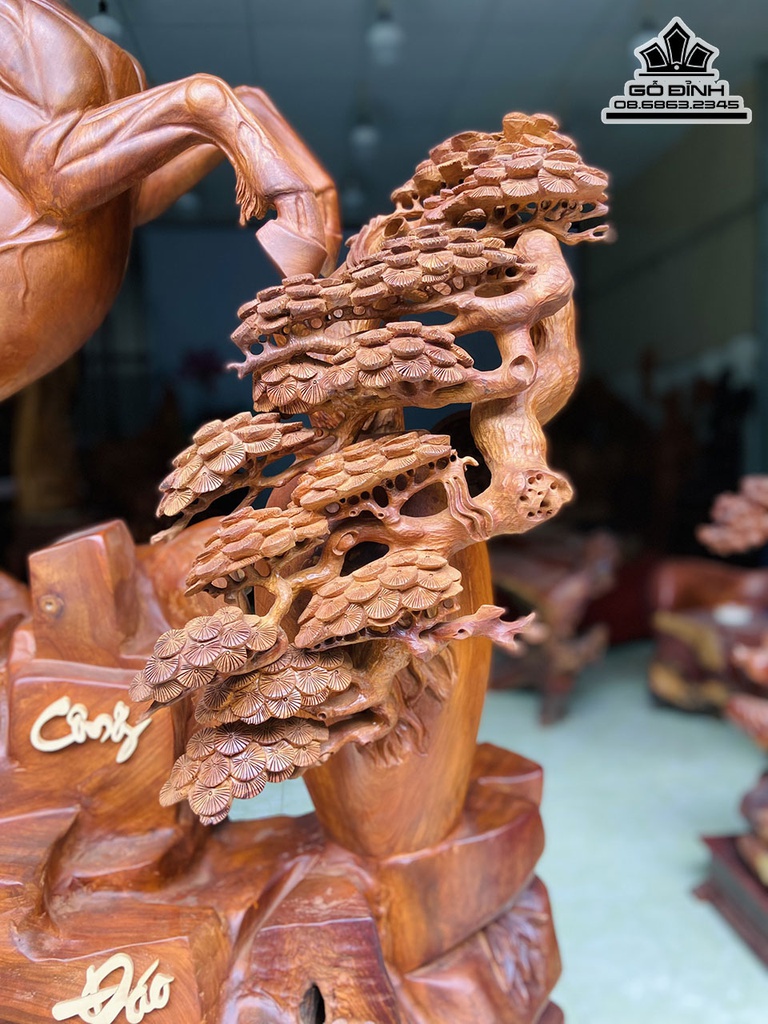 Tượng Ngựa Gỗ Hương Cao 156 Ngang 95 Sâu 85 (cm) 5