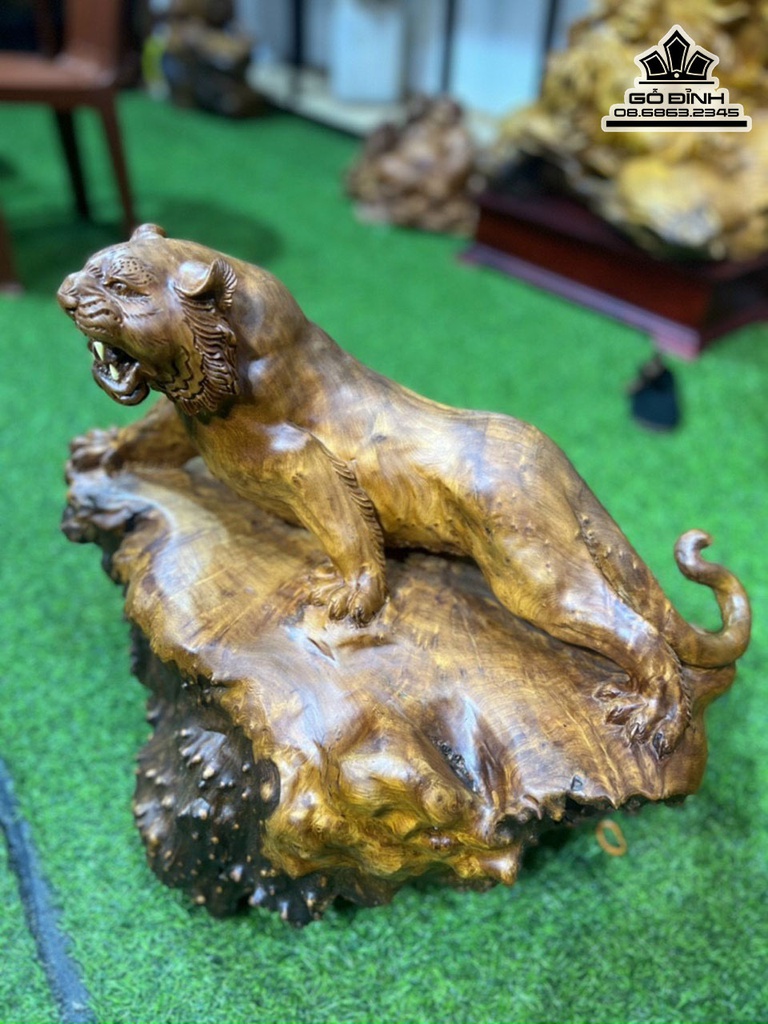 Tượng Hổ Gỗ Ngọc Am Cao 45 Ngang 51 Sâu 28 (cm) 0