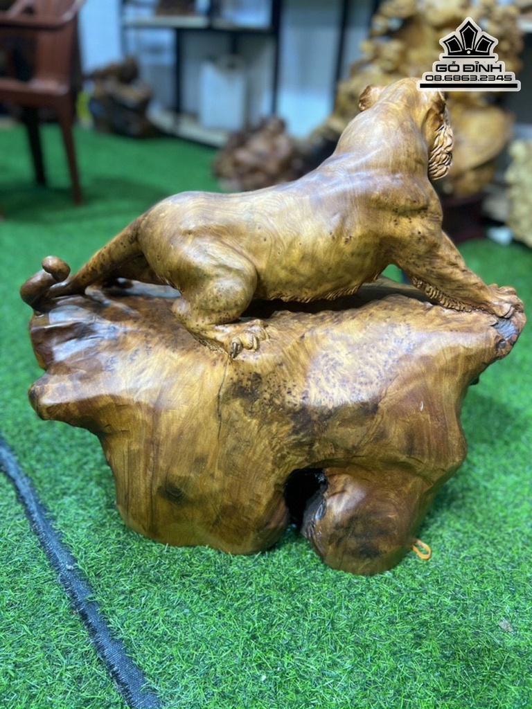 Tượng Hổ Gỗ Ngọc Am Cao 45 Ngang 51 Sâu 28 (cm) 1