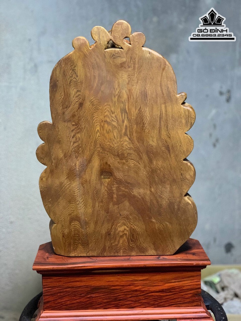 Tượng Di Lặc Gỗ Ngọc Am Cao 50 Ngang 34 Sâu 20 Cả Kỷ 65 (cm) 2