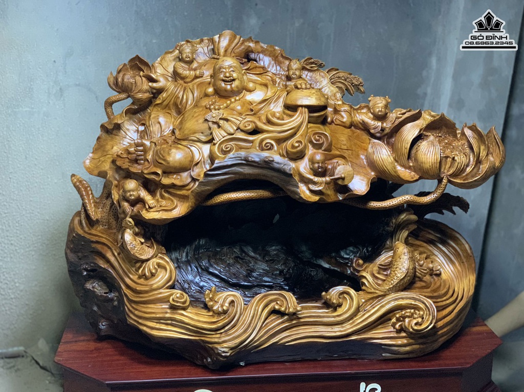 Tượng Di Lặc Ngũ Phúc Cao 81 Ngang 103 Sâu 40 Cả Kỷ 86 (cm) 1