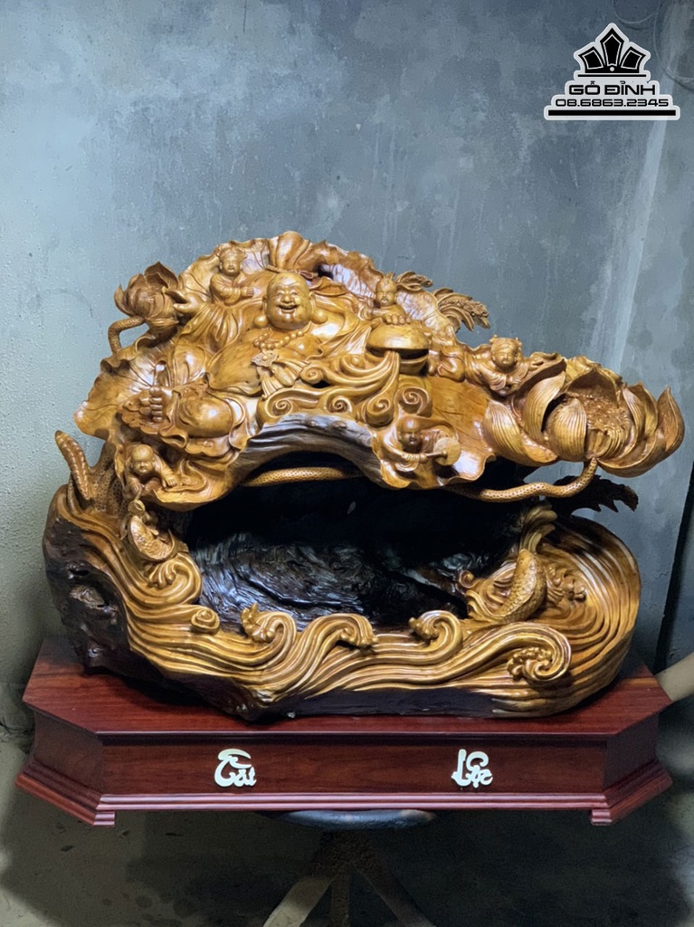 Tượng Di Lặc Ngũ Phúc Cao 81 Ngang 103 Sâu 40 Cả Kỷ 86 (cm)5