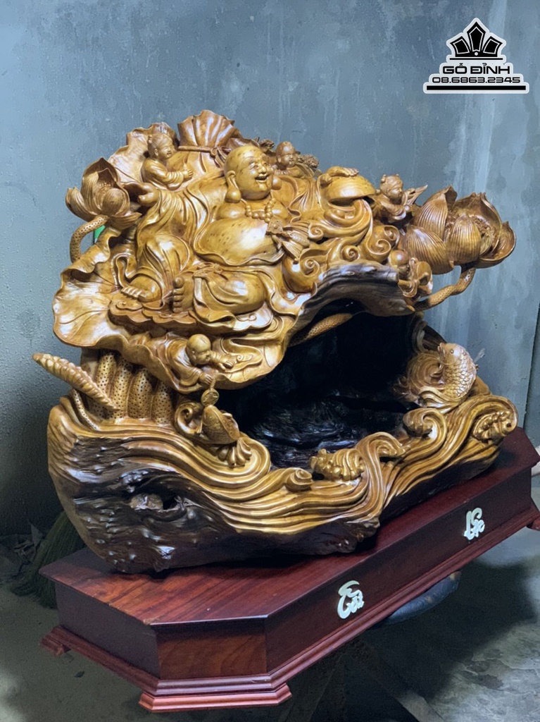 Tượng Di Lặc Ngũ Phúc Cao 81 Ngang 103 Sâu 40 Cả Kỷ 86 (cm)6