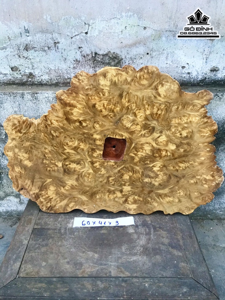 Tranh Gỗ Đồng Hồ Gỗ Nu Nghiến Cao 60 Ngang 41 Dày 3(cm) 2