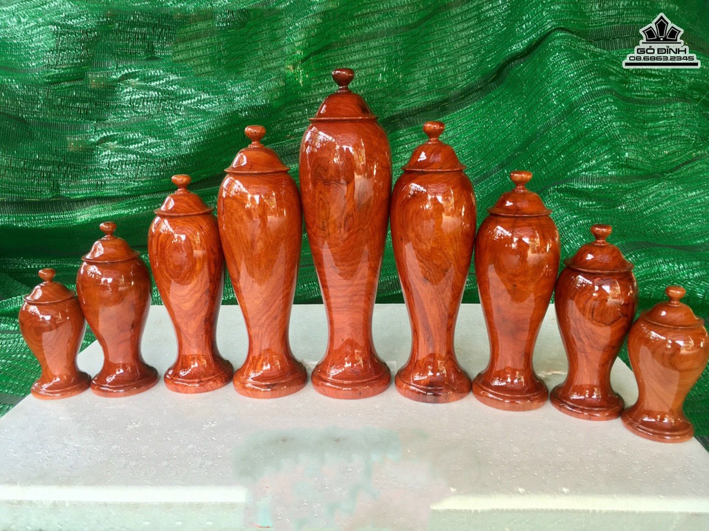 Bộ Bình Chum Gỗ Hương Cao  15-35 Đường Kính 6-9 (cm) 0
