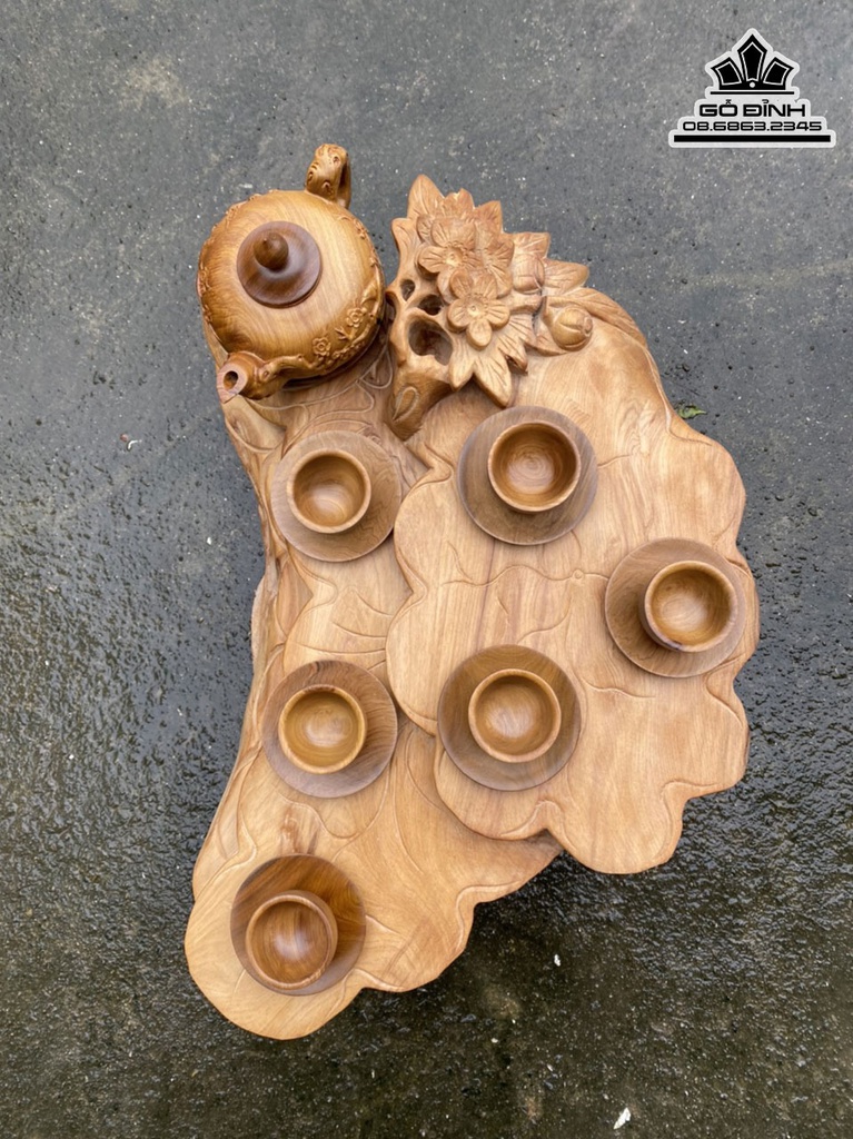 Khay Trà Gỗ Ngọc Am Dài 52 Rộng 33 Dày 13 (cm) 0