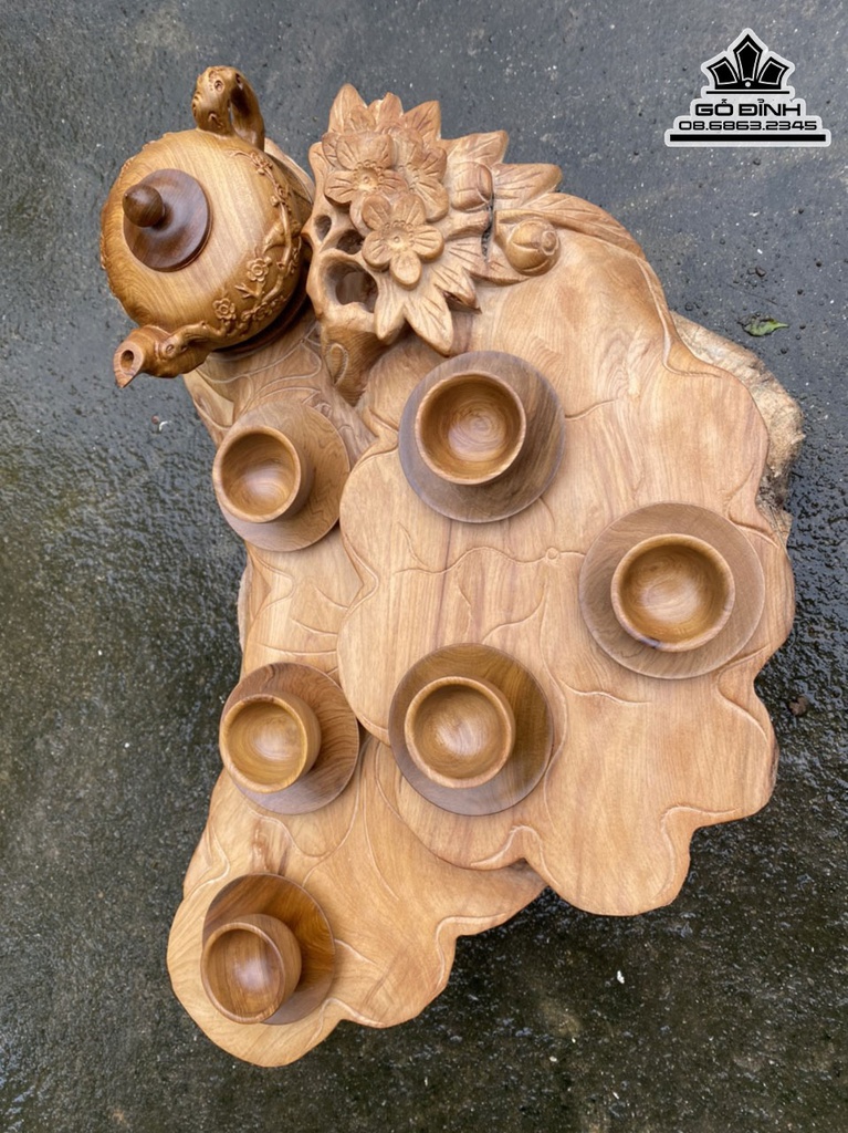 Khay Trà Gỗ Ngọc Am Dài 52 Rộng 33 Dày 13 (cm) 1