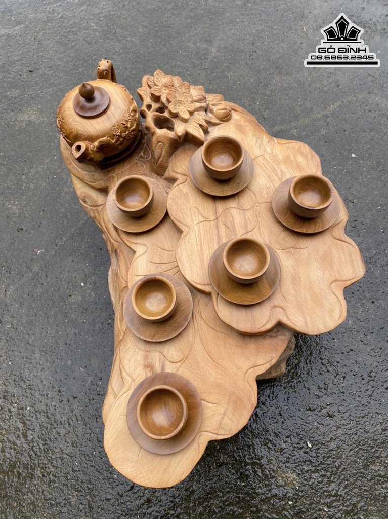 Khay Trà Gỗ Ngọc Am Dài 52 Rộng 33 Dày 13 (cm) 3