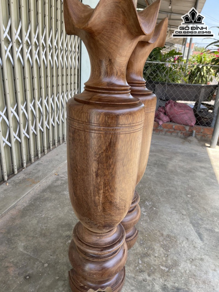 Cặp Lục Bình Gỗ Ké Cao 120 Đường Kính 29 (cm) 1