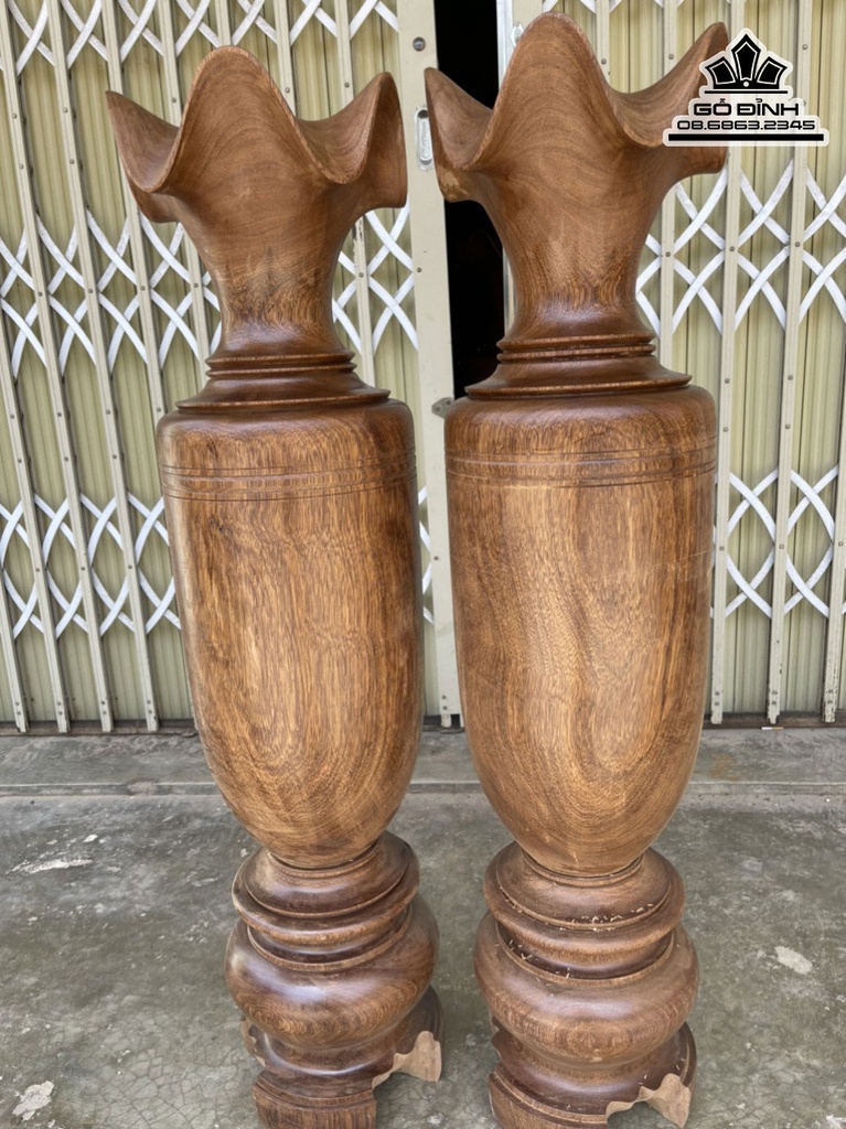 Cặp Lục Bình Gỗ Ké Cao 120 Đường Kính 29 (cm) 2