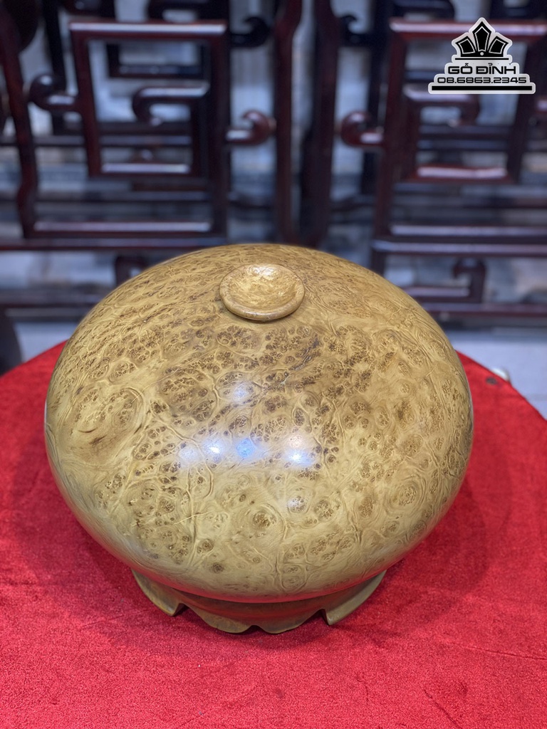 Bình Chum Gỗ Nu Kháo Cao 31 Đường Kính 38 (cm) 1