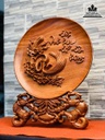 Đĩa Chữ Lộc Gỗ Hương Đá Cao 40 Đường Kính 30 (cm) 1
