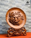 Đĩa Chữ Lộc Gỗ Hương Đá Cao 40 Đường Kính 30 (cm) 2