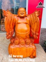 Tượng Phật Di Lặc Nghênh Hỷ Gỗ Hương Cao 76 Ngang 46 Sâu 21 (cm) 0