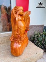 Tượng Phật Di Lặc Nghênh Hỷ Gỗ Hương Cao 76 Ngang 46 Sâu 21 (cm) 2