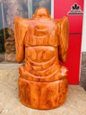 Tượng Phật Di Lặc Nghênh Hỷ Gỗ Hương Cao 76 Ngang 46 Sâu 21 (cm) 4
