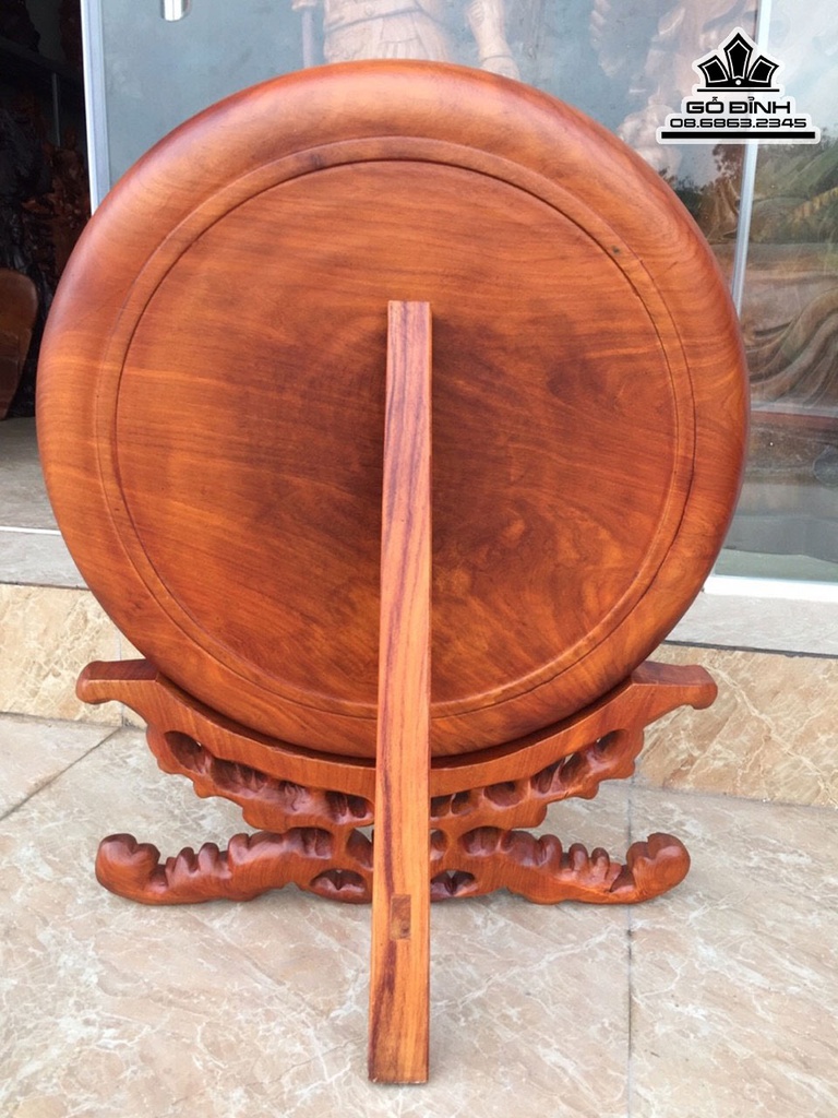 Tranh Gỗ Đĩa  Phu Thê Gỗ Hương Cao 64 Ngang 50 Sâu 4 (cm) 1