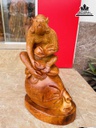 Tượng Khỉ Gỗ Hương Cao 40 Ngang 23 Sâu 19 (cm) 3