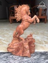 Tượng Ngựa Nhất Mã Gỗ Hương Cao 46 Ngang 28 Sâu 20 (cm) 2