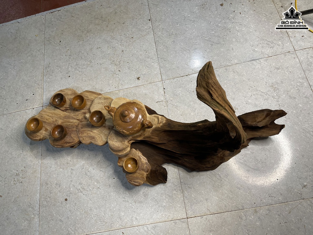 Khay Trà Gỗ Ngọc Am Cao 28 Ngang 80 Sâu 40 (cm) 1