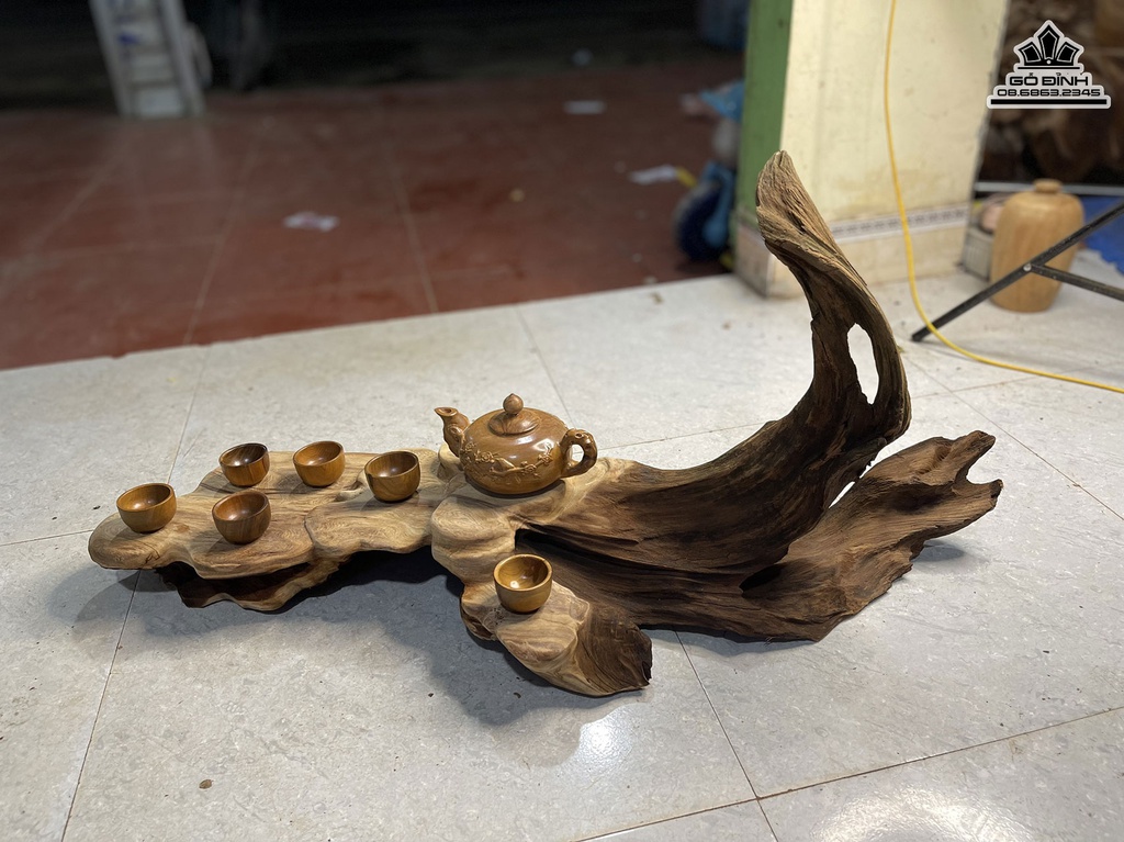 Khay Trà Gỗ Ngọc Am Cao 28 Ngang 80 Sâu 40 (cm) 2