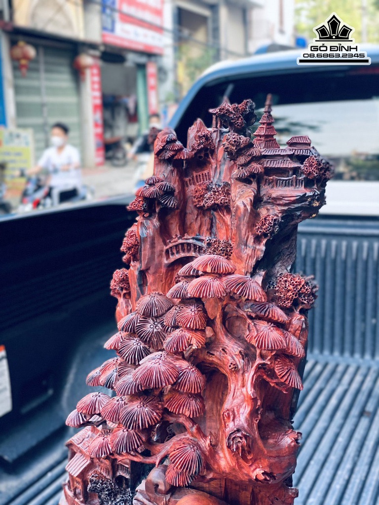 Tượng Phật Di Lặc Tam Phúc Gỗ Trắc Cao 75 Ngang 30 Sâu 28 (cm)8