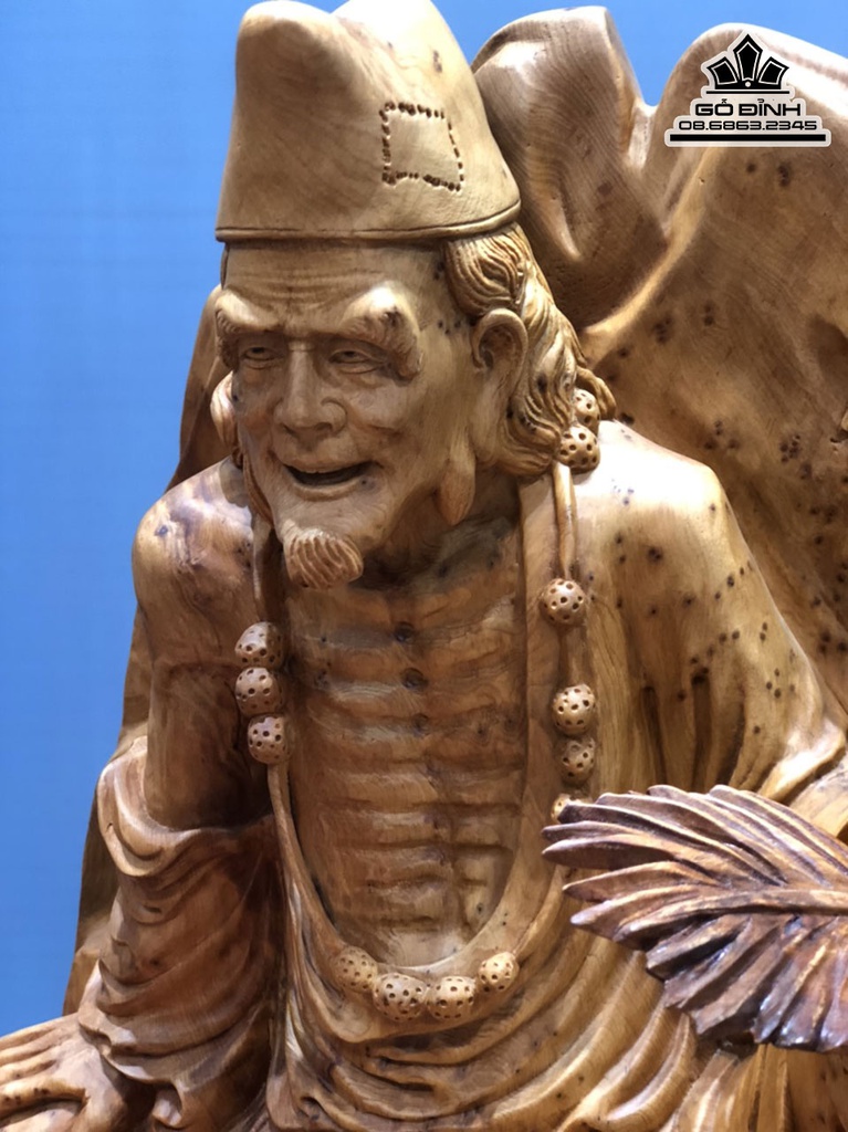 Tượng Tế Công Gỗ Nu Ngọc Am Cao 6 Ngang 56 Sâu 22 (cm) 1