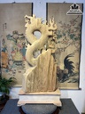 Tượng Rồng (Nhất Long) Gỗ Ngọc Am Cao 103 Ngang 49 Sâu 19 (cm) 3