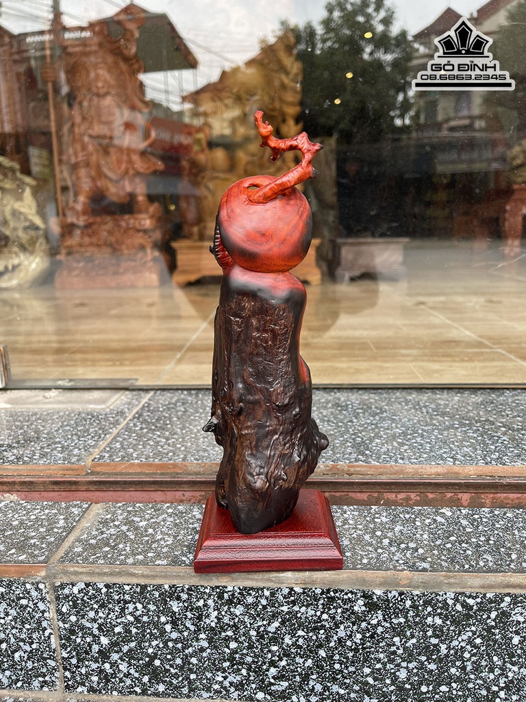 Tượng Đạt Ma Sư Tổ Gỗ Nu Trắc Cao 25 Ngang 7 Sâu 7 (cm)6