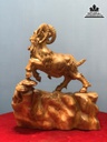 Tượng Dê Gỗ Ngọc Am Liền Khối Cao 46 Ngang 38 Sâu 19 (cm) 2