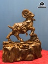 Tượng Dê Gỗ Ngọc Am Liền Khối Cao 46 Ngang 38 Sâu 19 (cm) 5