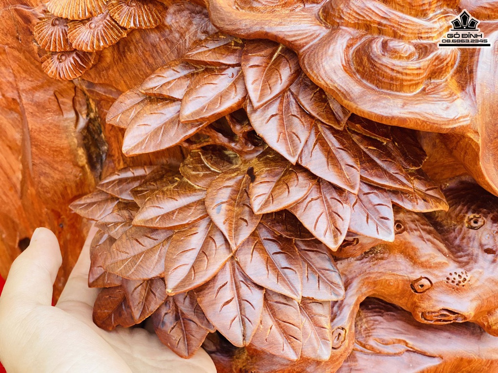 Tượng Quan Âm Gỗ Hương Gia Lai Liền Khối Cao 125 Ngang 50 Sâu 50 (cm) 4