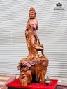 Tượng Quan Âm Gỗ Hương Gia Lai Liền Khối Cao 125 Ngang 50 Sâu 50 (cm) 5