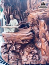 Tượng Tiểu Cảnh Gỗ Ngọc Am Hà Giang Liền Khối Cao 75 Ngang 55 Sâu 50 (cm) 1