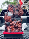 Tượng Gia Đình Gà Gỗ Trắc Liền Khối Cao 77 Ngang 45 Sâu 22 (cm) 6