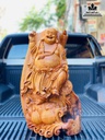 Tượng Di Lặc Đứng Đài Sen Gỗ Hương Ta Liền Khối Cao 68 Ngang 42 Sâu 32 (cm)6